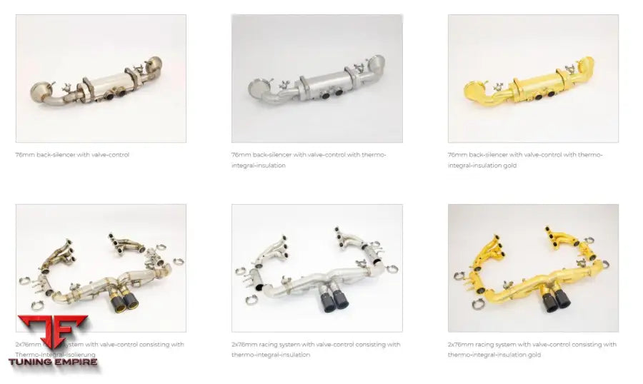 PORSCHE 992 GT3 RS EXHAUST SYSTEMS