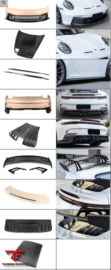 PORSCHE 992 GT3 STYLE CARBON FIBER PARTS