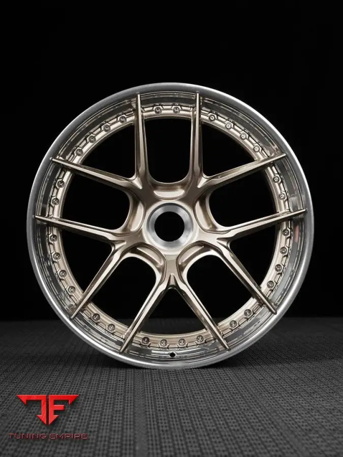 PORSCHE 992 TURBO S FORGED WHEELS - FROZEN POLISHED GOLD