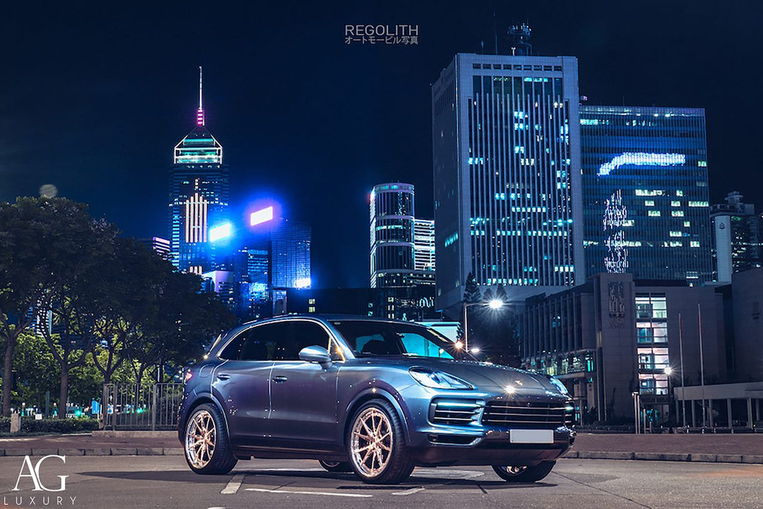 Porsche Cayenne on custom forged wheels