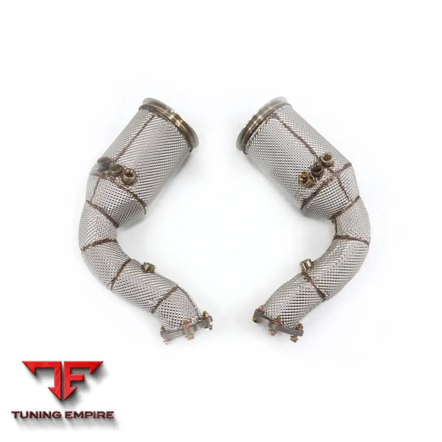 PORSCHE CAYENNE 2.9T 9YO STAINLESS STEEL RAZOR EXHAUST DOWNPIPE WITH HEAT SHIELD
