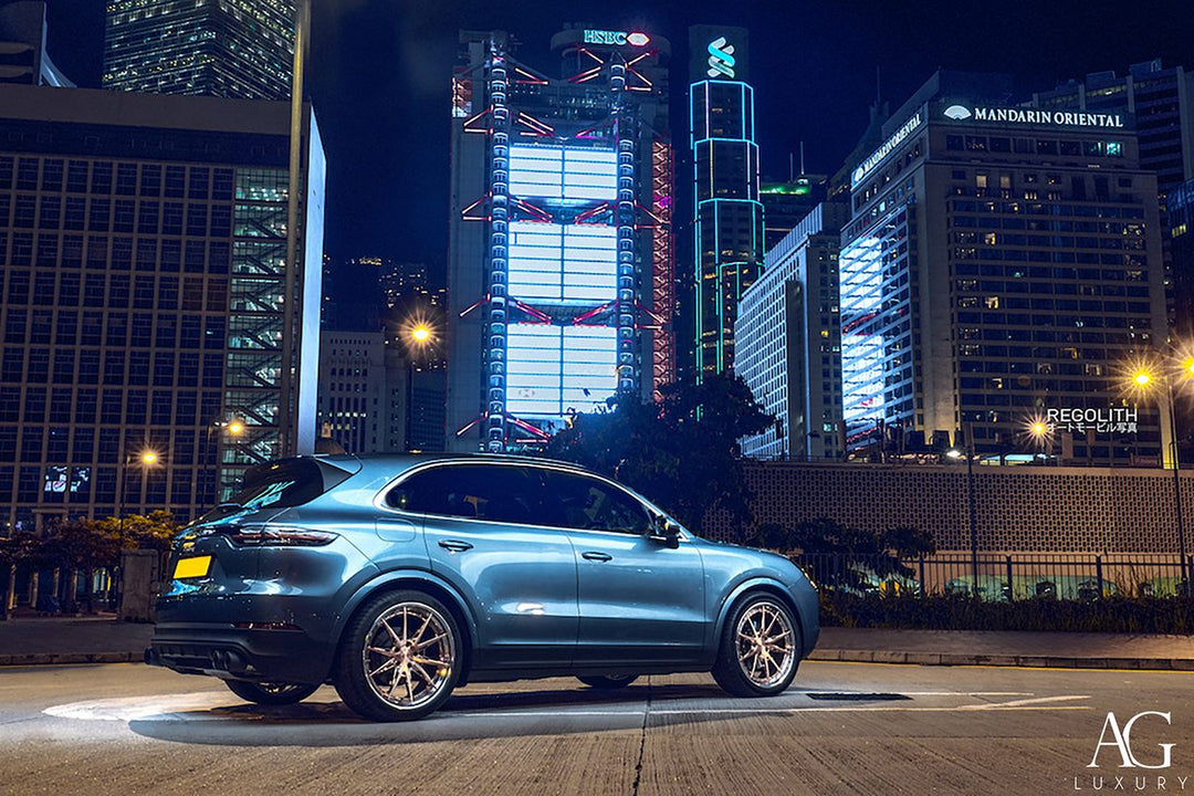 Porsche Cayenne on custom forged wheels