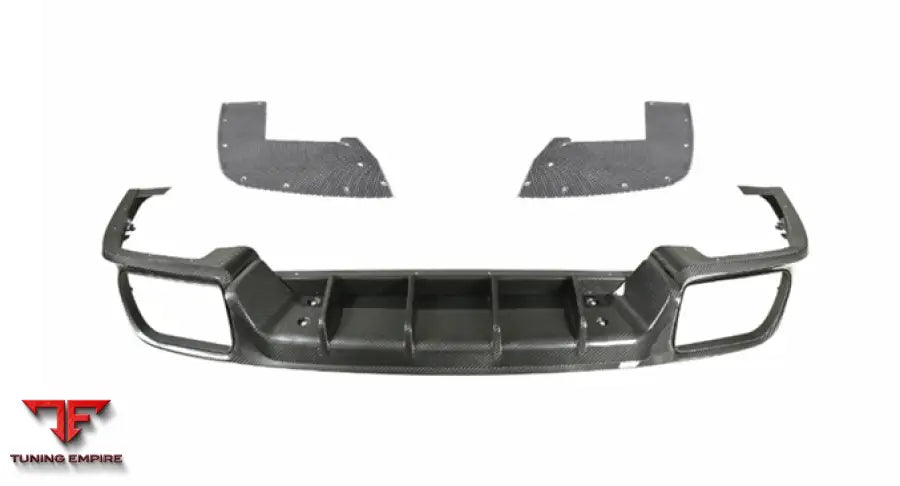 PORSCHE CAYENNE 9Y0 2018+ FRONT LIP AND DIFFUSER CARBON