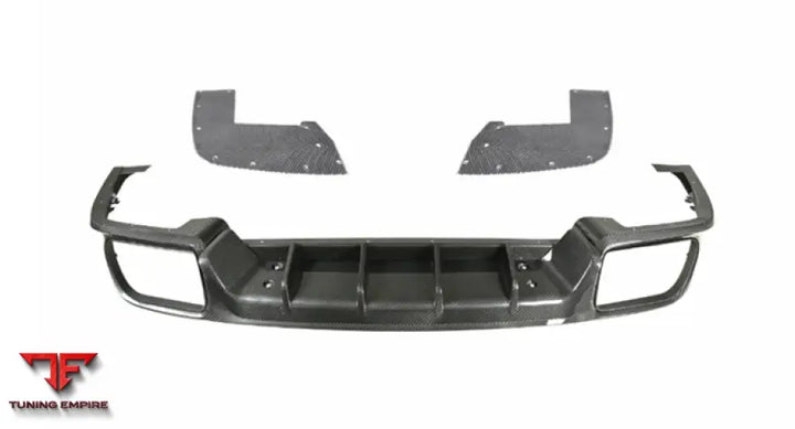 PORSCHE CAYENNE 9Y0 2018+ FRONT LIP AND DIFFUSER CARBON