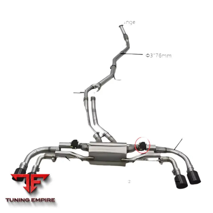 PORSCHE CAYENNE E3 3.0T VALVETRONIC CATBACK EXHAUST 2018-2023