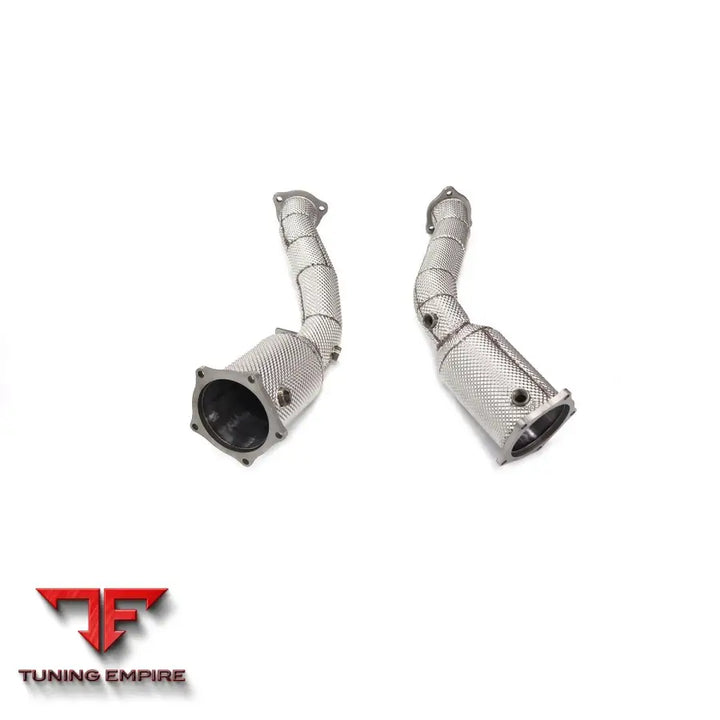 PORSCHE CAYENNE TURBO 958.1 4.8T STAINLESS STEEL RAZOR EXHAUST DOWNPIPE WITH HEAT SHIELD