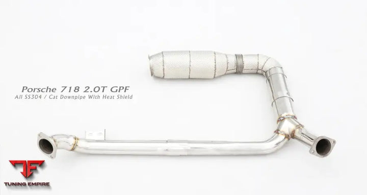 Porsche Cayman 718 2.0T All Ss304 Cat Downpipe With Heat Shield Exhaust System