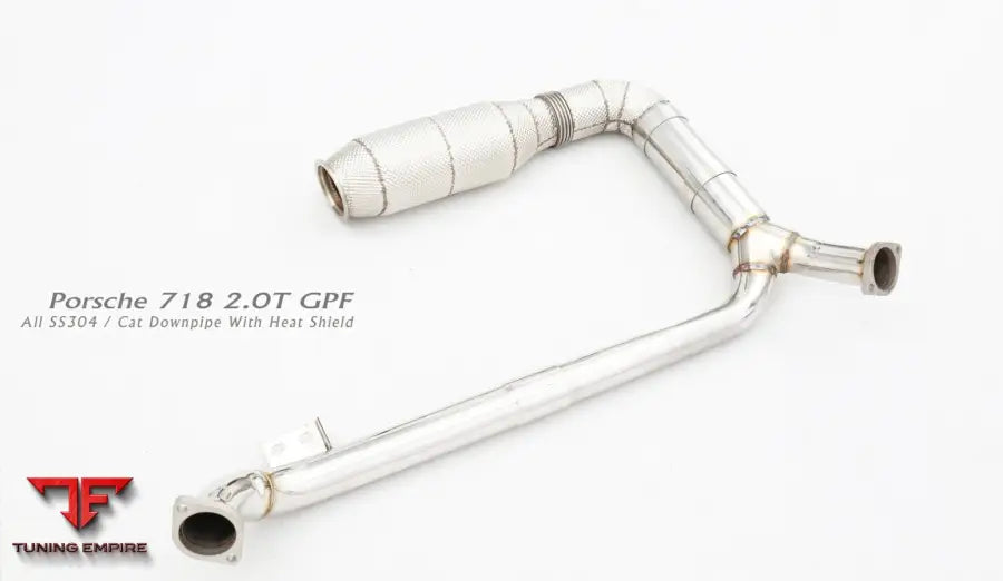 Porsche Cayman 718 2.0T All Ss304 Cat Downpipe With Heat Shield Exhaust System