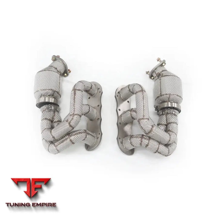 PORSCHE CAYMAN 981 GT4 3.8T STAINLESS STEEL HEADER RAZOR EXHAUST DOWNPIPE WITH HEAT SHIELD