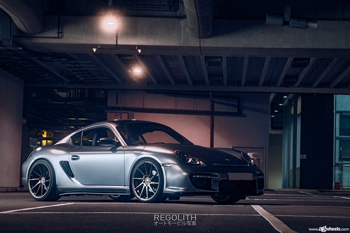PORSCHE CAYMAN 987 on custom forged wheels