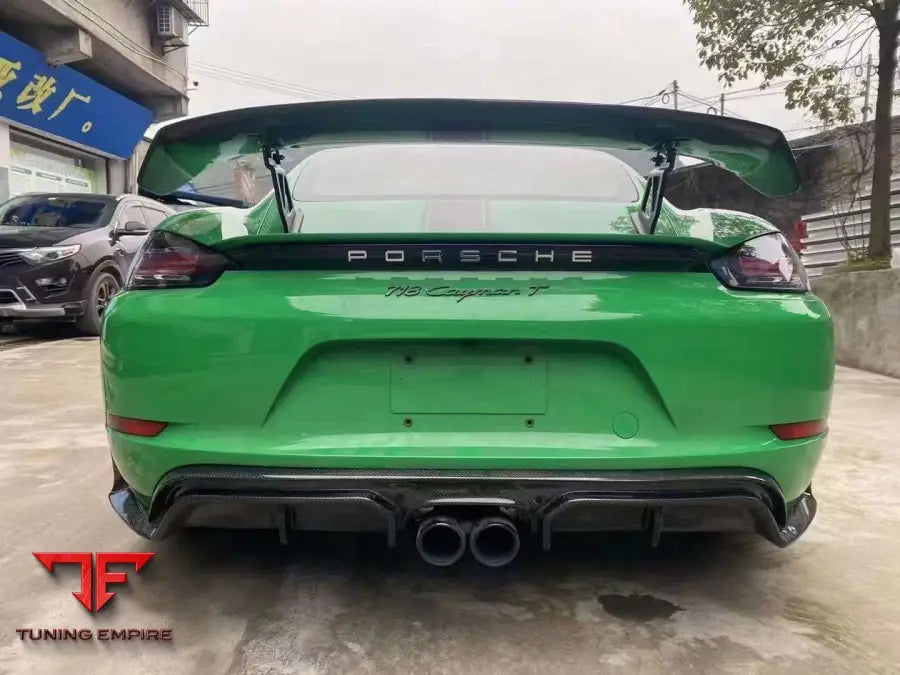 PORSCHE CAYMAN BOXSTER 982 718 2016 + GT4 DRY CARBON REAR SPOILER