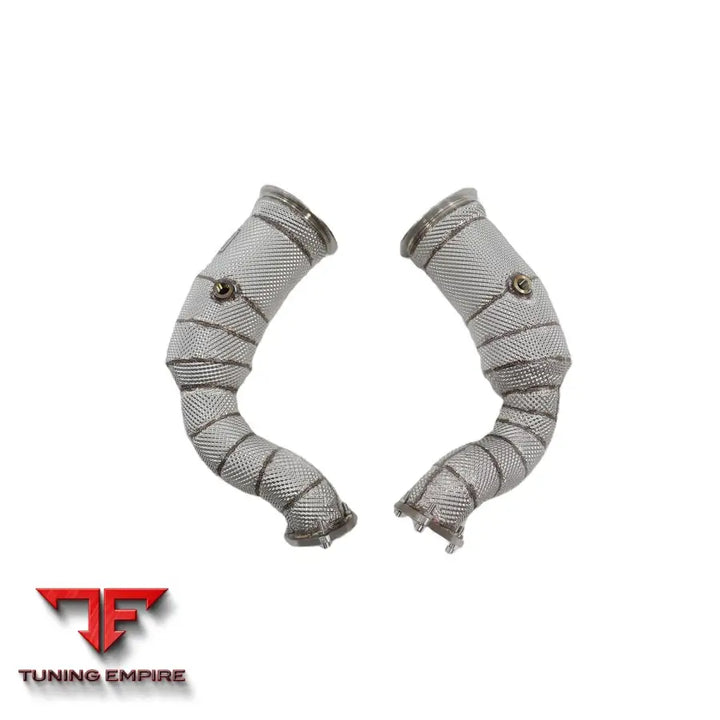 PORSCHE E3 9Y0 CAYENNE TURBO/S/GTS 4.0T V8 STAINLESS STEEL RAZOR EXHAUST DOWNPIPE WITH HEAT SHIELD