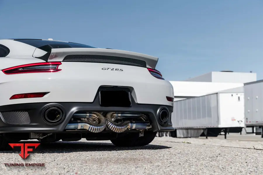 PORSCHE GT2RS FORGED WHEELS AND EXHAUST SYSTEM