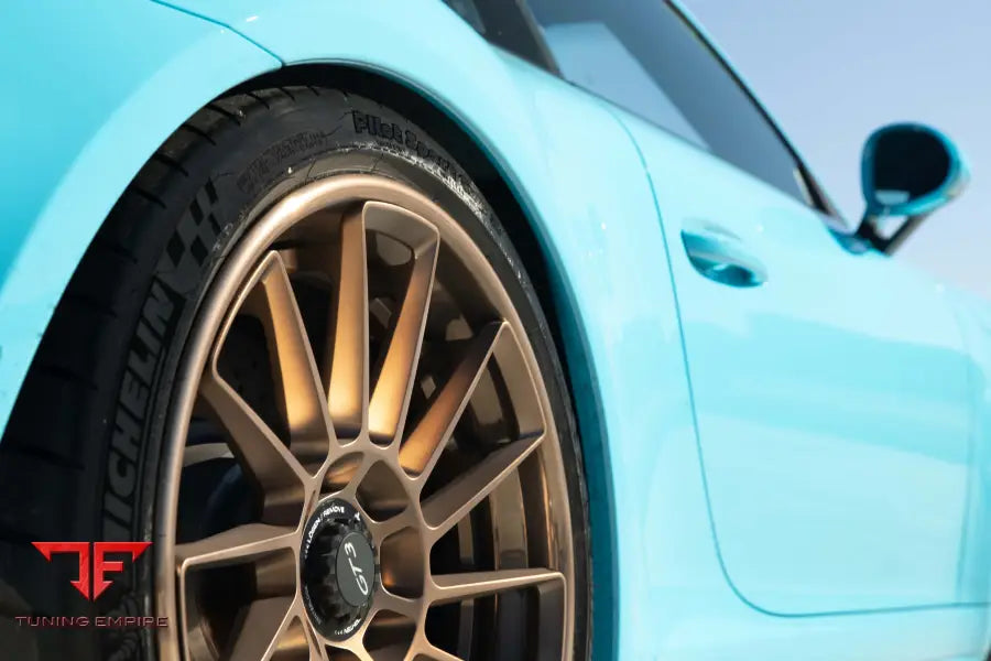 PORSCHE GT3 FORGED WHEELS AND EXHAUST SYSTEM