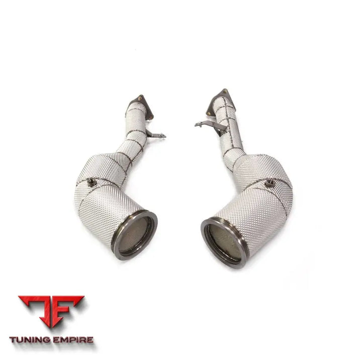 PORSCHE MACAN GTS 95B.2 2.9T TITANIUM RAZOR EXHAUST DOWNPIPE WITH HEAT SHIELD