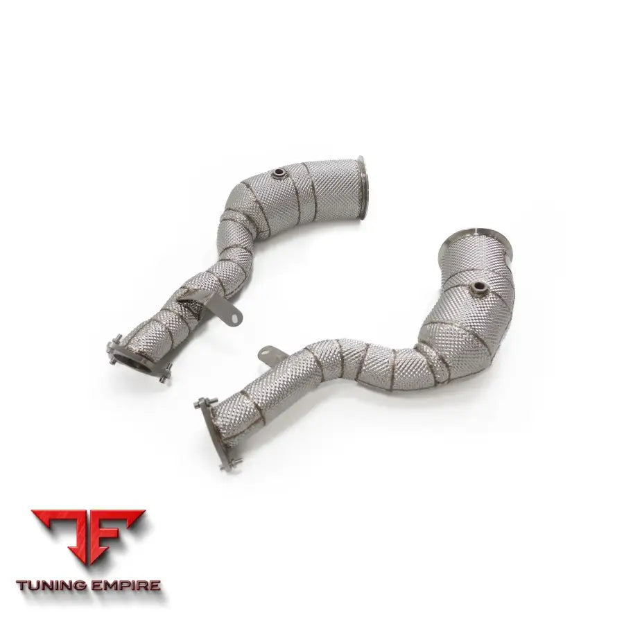 PORSCHE MACAN GTS S 2.9T STAINLESS STEEL RAZOR EXHAUST DOWNPIPE WITH HEAT SHIELD