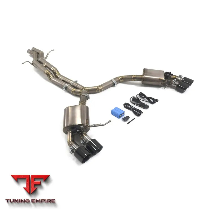PORSCHE MACAN GTS TITANIUM CATBACK RAZOR EXHAUST WITH MUFFLER VALVE