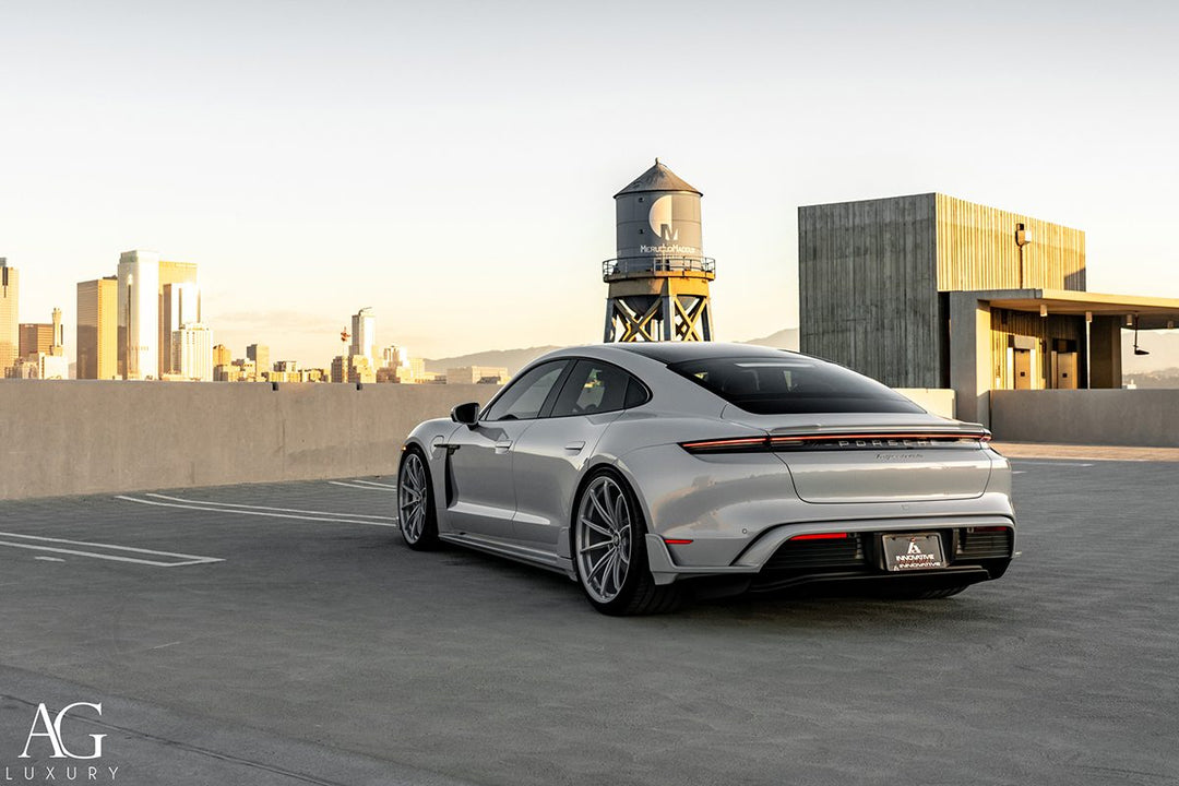 Porsche Taycan Techart on custom forged wheels