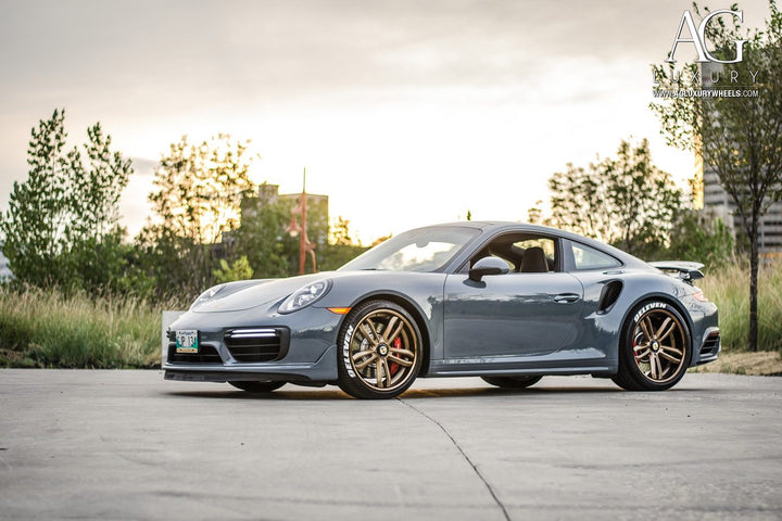 Porsche Turbo on custom forged wheels