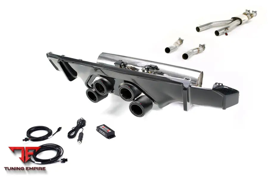 QUICKSILVER BMW M4 G82 G83 (2021 ON) CENTRE EXIT SPORT EXHAUST WITH SOUND ARCHITECT™ INC. CARBON DIFFUSOR KIT WITH OR
