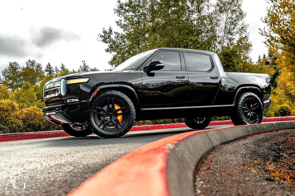 Rivian R1T on custom forged wheels