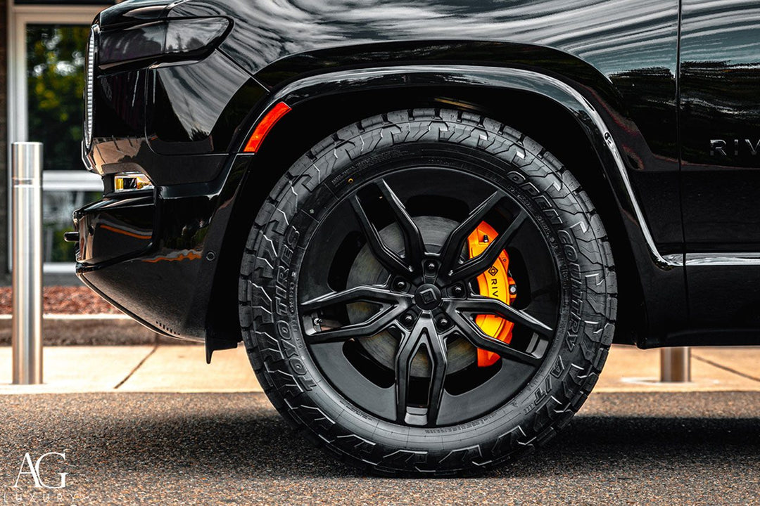 Rivian R1T on custom forged wheels
