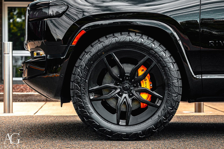 Rivian R1T on custom forged wheels