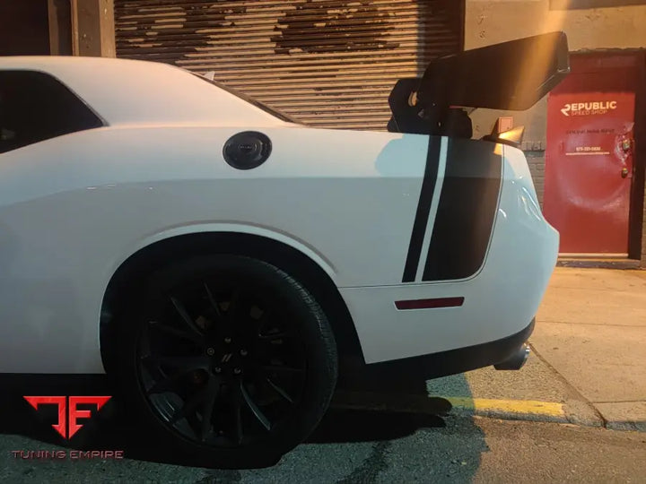 ROBOT Carbon Fiber or FRP Swan Neck Hammer GT Wing For Dodge Challenger Scatpack RT Hellcat - Spoilers & Rear Wings