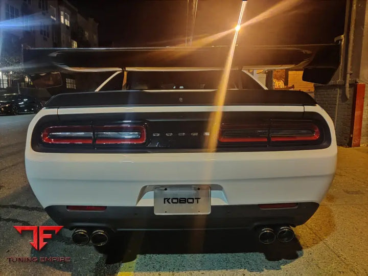 ROBOT Carbon Fiber or FRP Swan Neck Hammer GT Wing For Dodge Challenger Scatpack RT Hellcat - Spoilers & Rear Wings