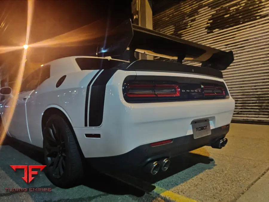 ROBOT Carbon Fiber or FRP Swan Neck Hammer GT Wing For Dodge Challenger Scatpack RT Hellcat - Spoilers & Rear Wings