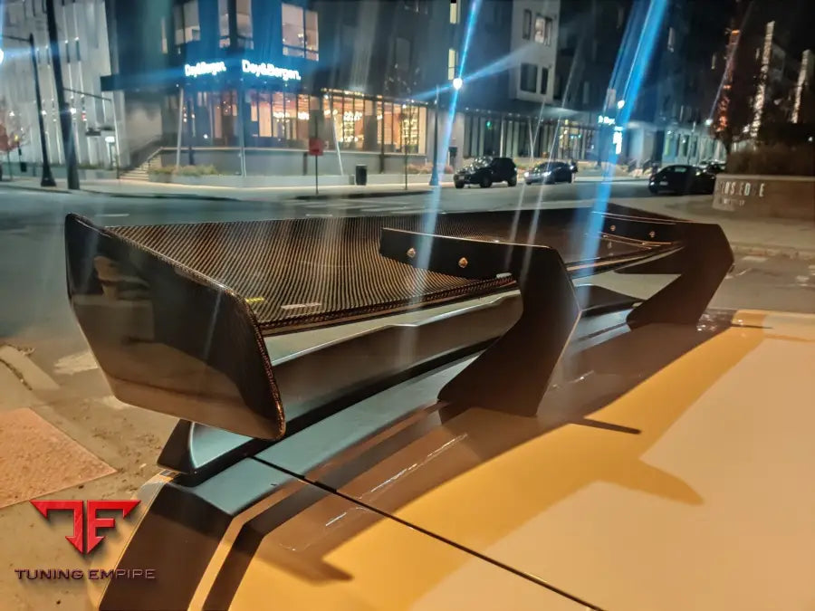 ROBOT Carbon Fiber or FRP Swan Neck Hammer GT Wing For Dodge Challenger Scatpack RT Hellcat - Spoilers & Rear Wings