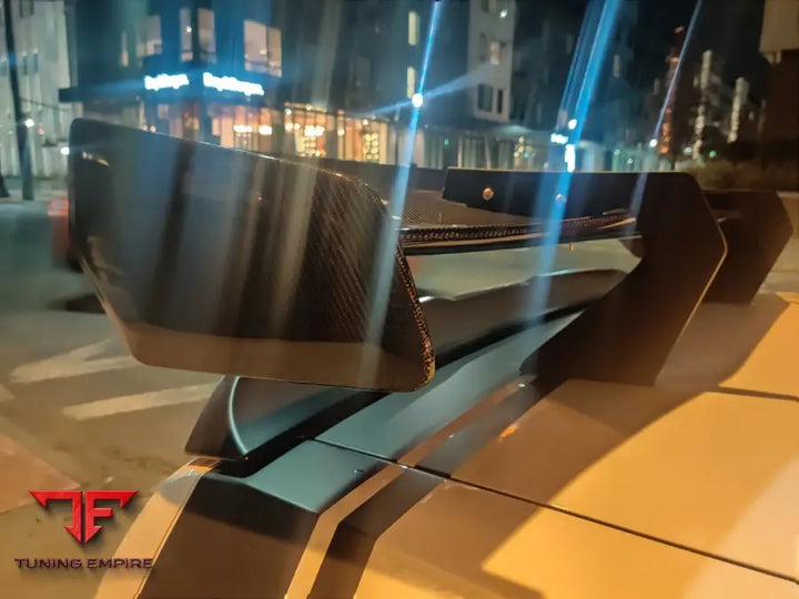 ROBOT Carbon Fiber or FRP Swan Neck Hammer GT Wing For Dodge Challenger Scatpack RT Hellcat - Spoilers & Rear Wings