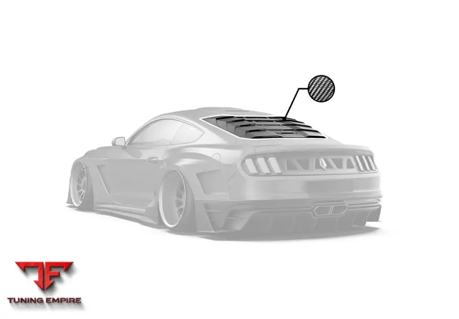 ROBOT Ford Mustang Dawn Rear Window Covers - Window Covers & Louvers