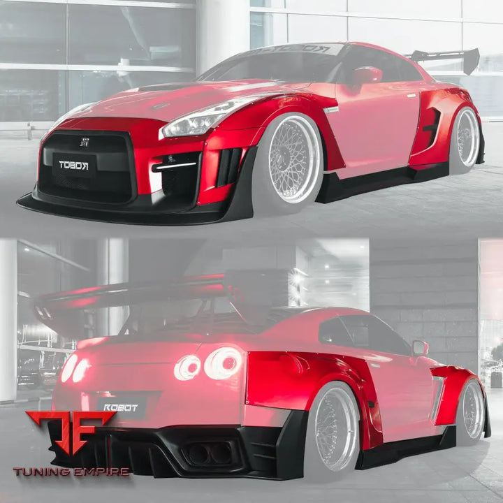 ROBOT Nissan GTR Body Kit R35 WIDEBODY FRP Complete Body Kit - Full Body Kits
