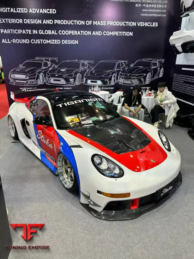 ROBOT Porsche 987.1 | 987.2 (2005–2012) Cayman / Boxter FRP & Partial Carbon Bonnet - Bonnets & Hoods