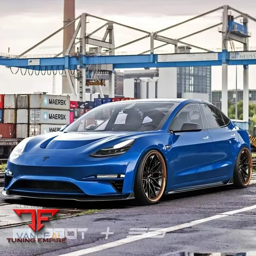 ROBOT Tesla Model 3 ’Crypton’ Front Bumper & Front Lip - Front Bumpers & Splitters