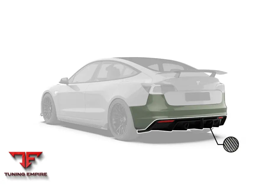 ROBOT Tesla Model 3 ’Crypton’ Rear Bumper & Diffuser - Rear Bumpers & Diffusers