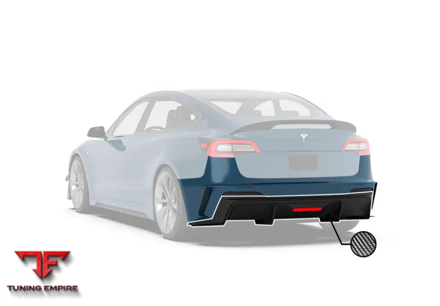 ROBOT Tesla Model 3 ’HACKER’ Rear Bumper & Diffuser (2017–2023 pre-facelift) - Rear Bumpers & Diffusers