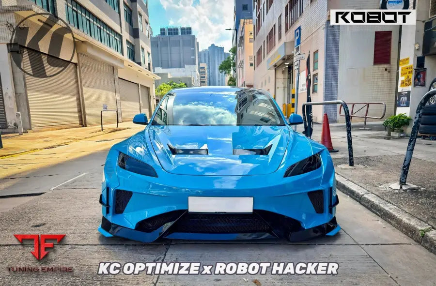 ROBOT Tesla Model 3 Highland 2024+ ’HACKER’ Widebody FRP & Partial Carbon Full Kit - Full Body Kits