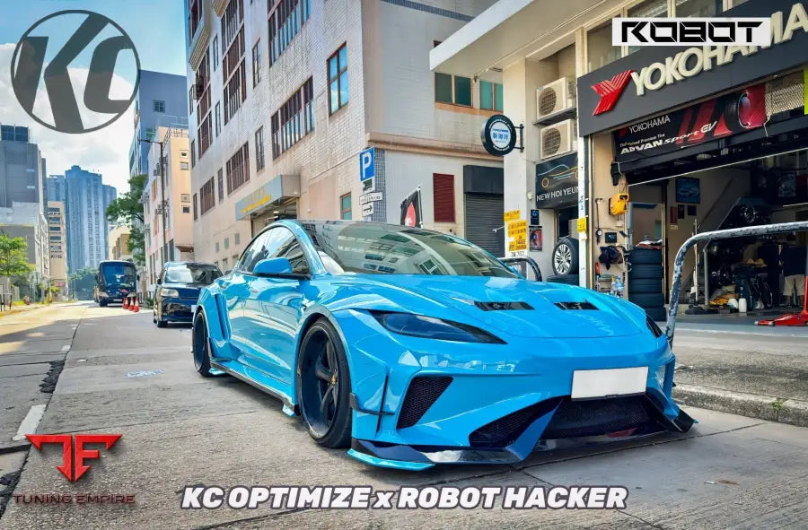 ROBOT Tesla Model 3 Highland 2024+ ’HACKER’ Widebody FRP & Partial Carbon Full Kit - Full Body Kits