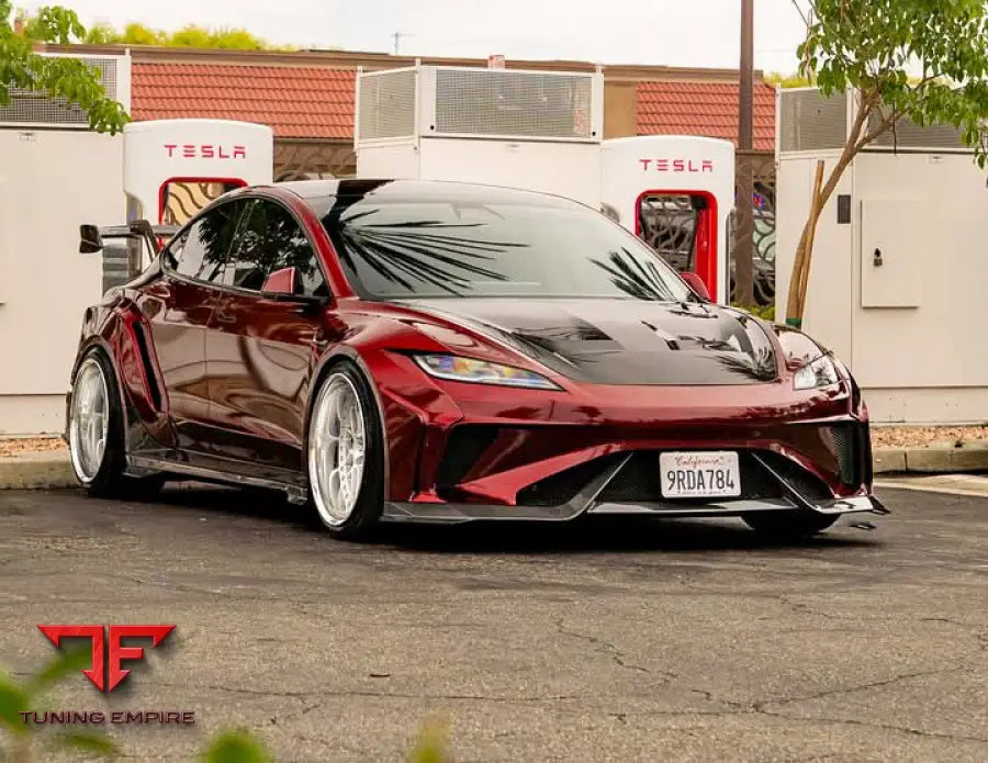 ROBOT Tesla Model 3 Highland 2024+ ’HACKER’ Widebody FRP & Partial Carbon Full Kit - Full Body Kits