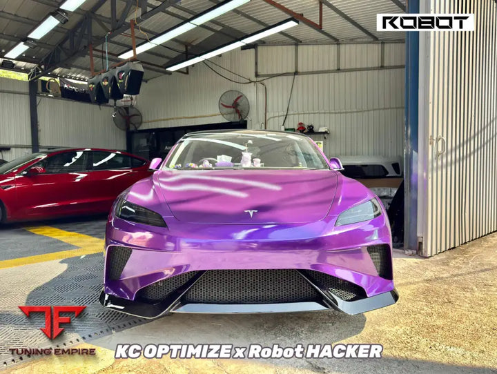 ROBOT Tesla Model 3 Highland ’HACKER’ Front Bumper & Front Lip - Front Bumpers & Splitters