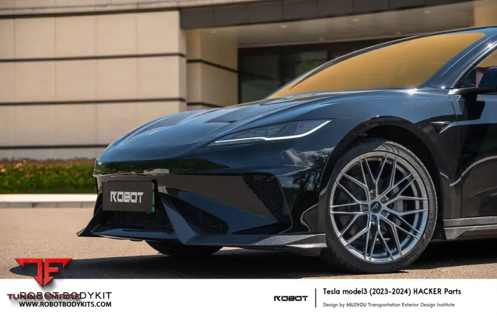 ROBOT Tesla Model 3 Highland ’HACKER’ Front Bumper & Front Lip - Front Bumpers & Splitters