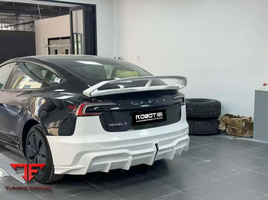ROBOT Tesla Model 3 Highland ’HACKER’ Rear Bumper & Diffuser - Rear Bumpers & Diffusers