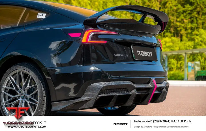 ROBOT Tesla Model 3 Highland ’HACKER’ Rear Bumper & Diffuser - Rear Bumpers & Diffusers