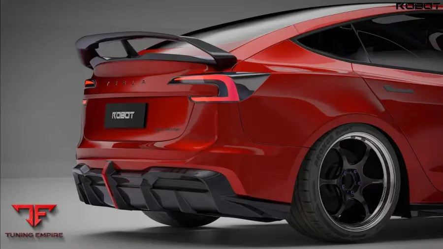ROBOT Tesla Model 3 Highland ’HACKER’ Rear Bumper & Diffuser - Rear Bumpers & Diffusers