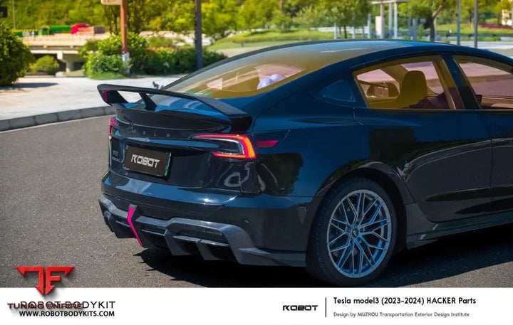 ROBOT Tesla Model 3 Highland ’HACKER’ Rear Bumper & Diffuser - Rear Bumpers & Diffusers