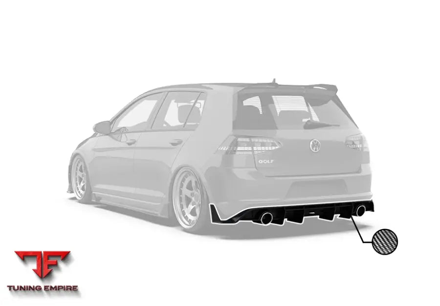 ROBOT Volkswagen Golf / GTI MK7.5 Rear Diffuser (Mk7.5 Only) - Rear Bumpers & Diffusers
