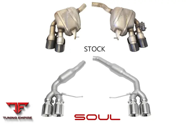 SOUL PORSCHE MACAN S / GTS / TURBO SOUL RESONATED MUFFLER BYPASS EXHAUST