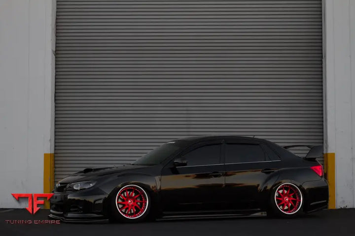 SUBARU STI FORGED WHEELS AND EXHAUST SYSTEM